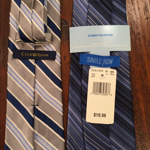 Two men’s ties. NWT Saville Row & 1 Club Room. - Picture 5 of 8
